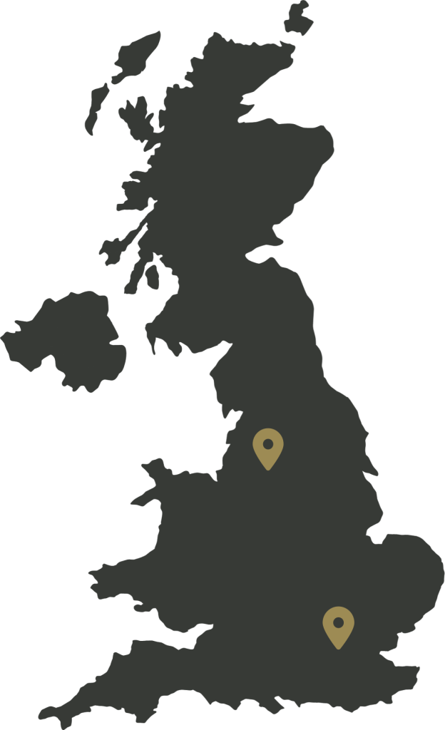 Map showing Focus Commercial office locations