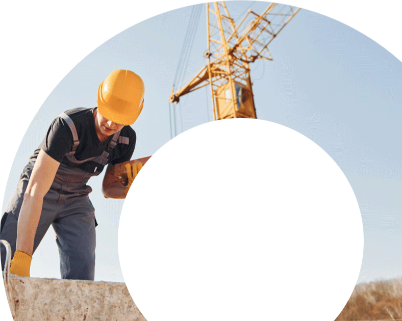 Workman on site